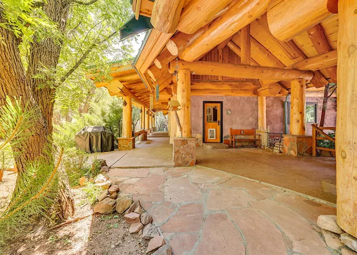 Scenic Cabin! Fireplace + Wraparound Patio Payson