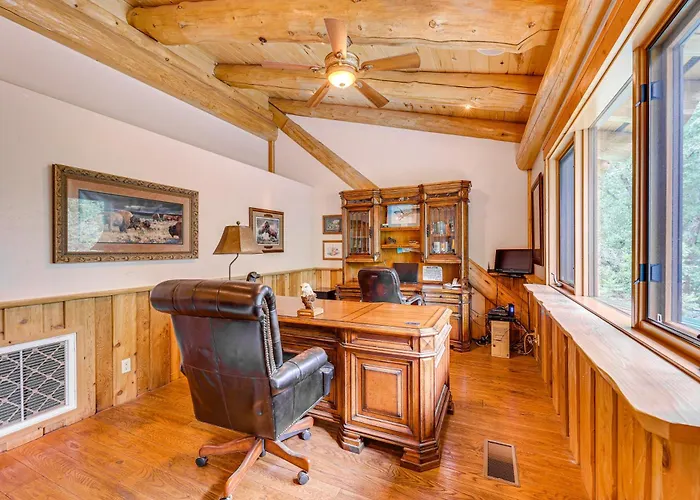 Scenic Cabin! Fireplace + Wraparound Patio